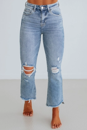 Cammi Risen Jeans - Light Wash Chic Design Style