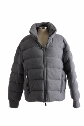 Cayeux Wool Quilted Down Puffer Jacket Commuter Friendly Look