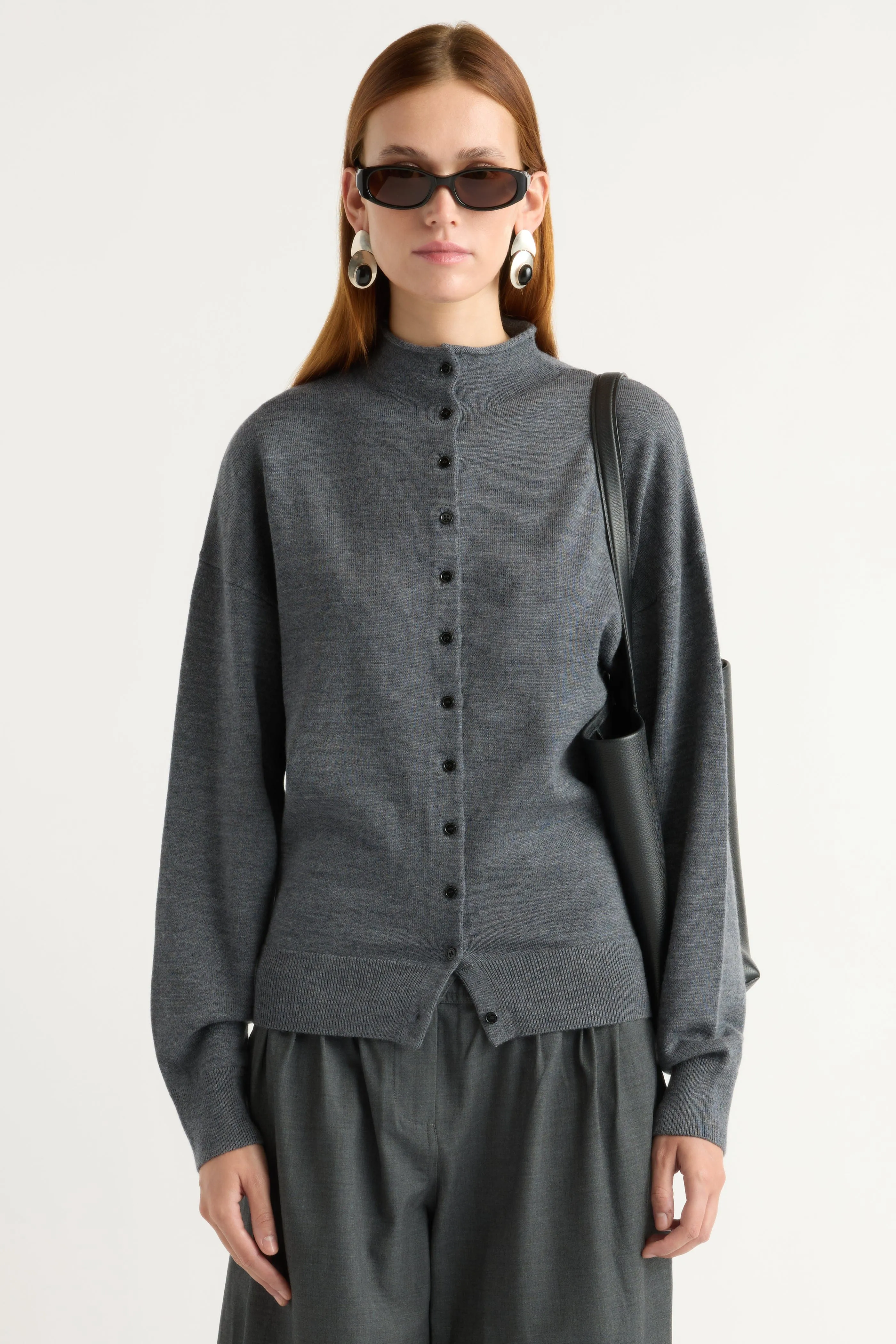 Lightweight Thermal Winter Comfort Wear Charlee Lightweight Wool Button Cardigan