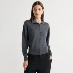 Charlee Lightweight Wool Button Cardigan Multi Layer Insulation Warm and Fashionable