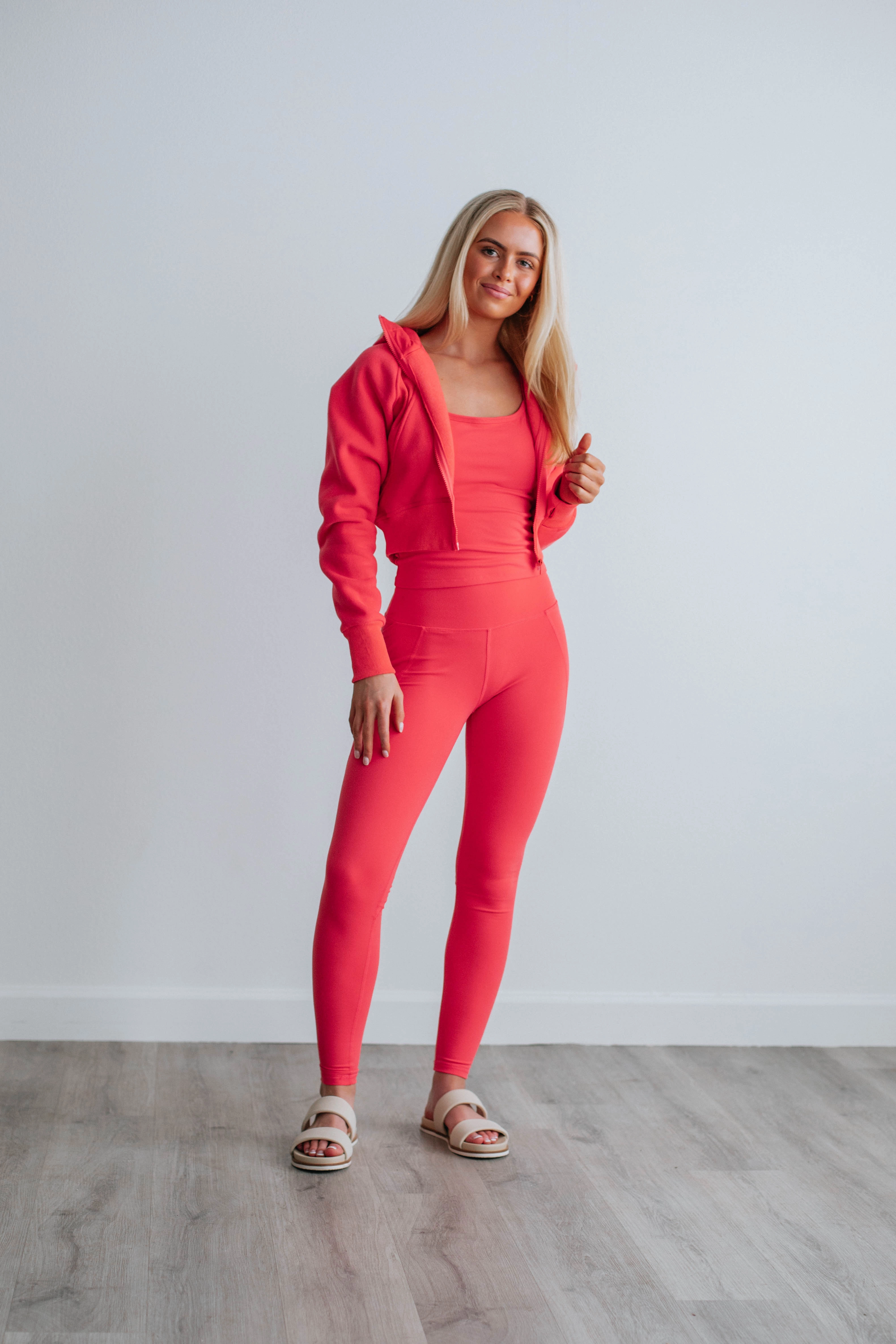 Zalen Active Leggings - Hibiscus All Day Wear Comfort