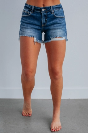 Zimi Risen Shorts - Dark Wash Classic Shorts